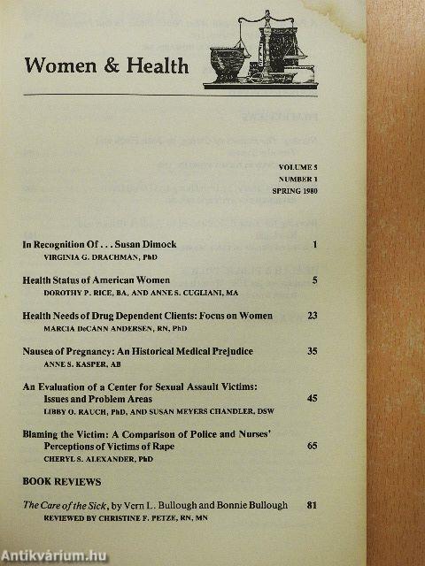 Women & Health Volume 5, No. 1 Spring 1980
