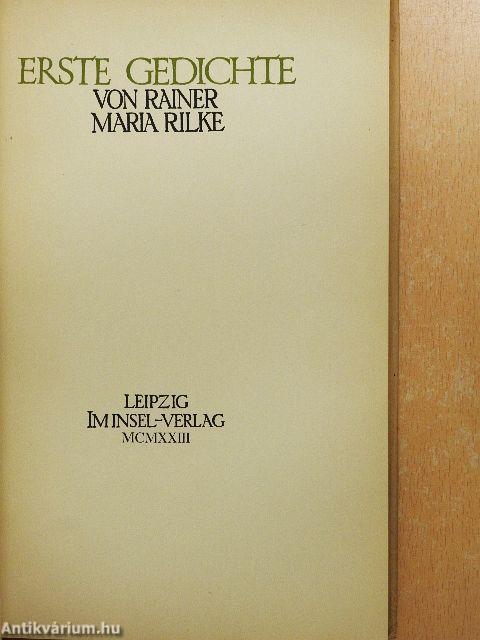 Erste Gedichte