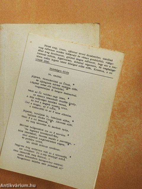 Ideiglenes zsolozsmáskönyv