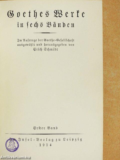 Goethes Werke in sechs Bänden I-VI. (gótbetűs)