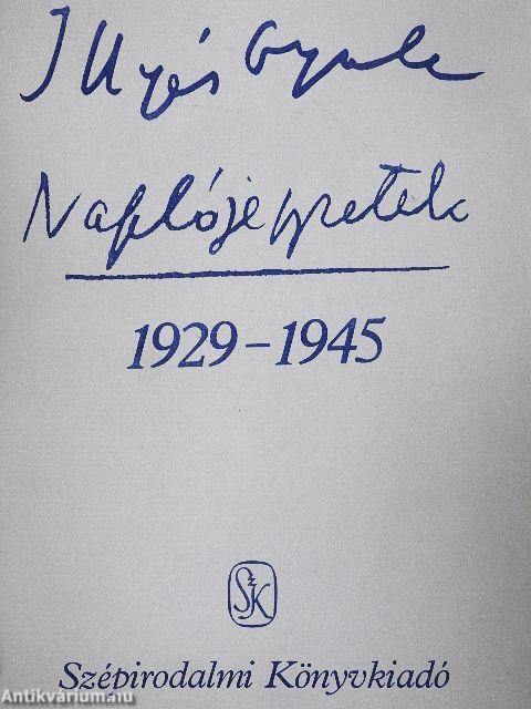 Naplójegyzetek 1929-1945