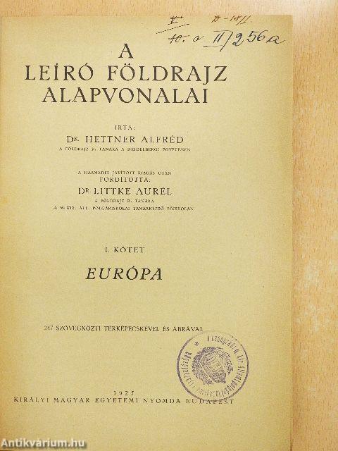 A Leíró Földrajz Alapvonalai I-II.