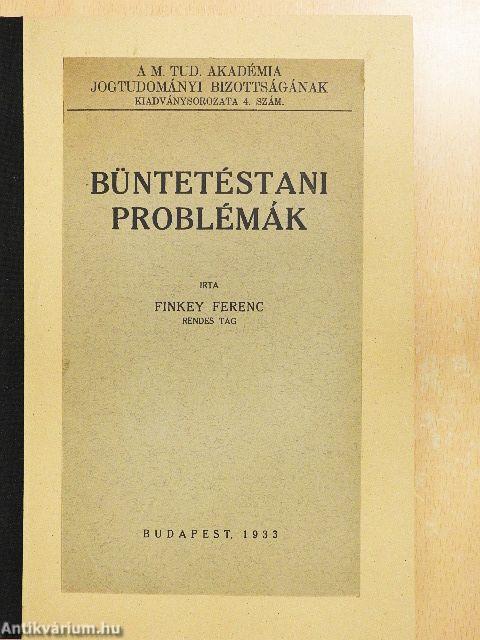 Büntetéstani problémák