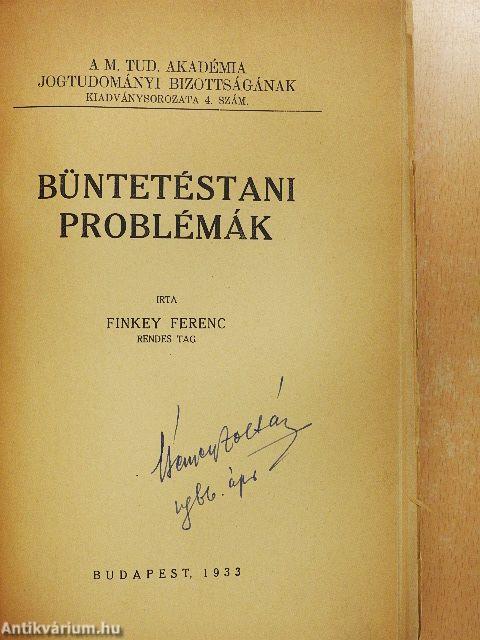 Büntetéstani problémák