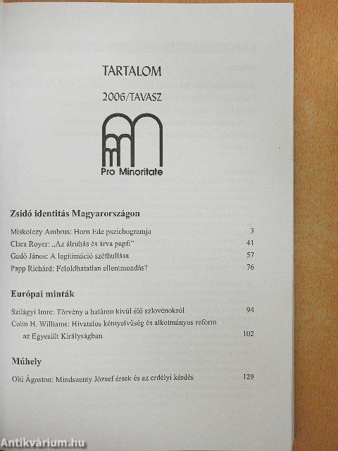 Pro Minoritate 2006. tavasz