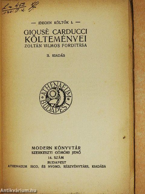 Giousé Carducci költeményei