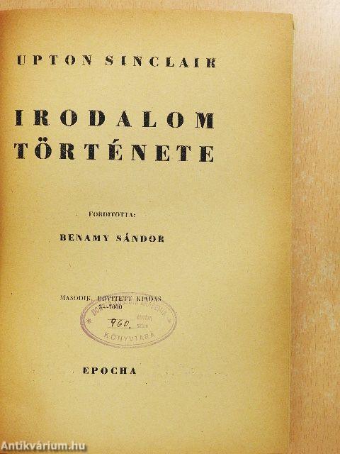 Upton Sinclair irodalomtörténete