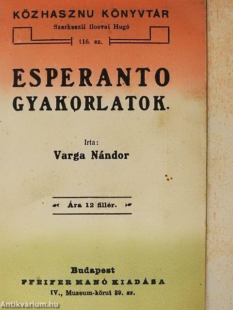 Esperanto gyakorlatok