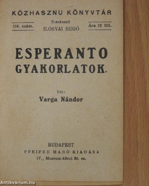 Esperanto gyakorlatok