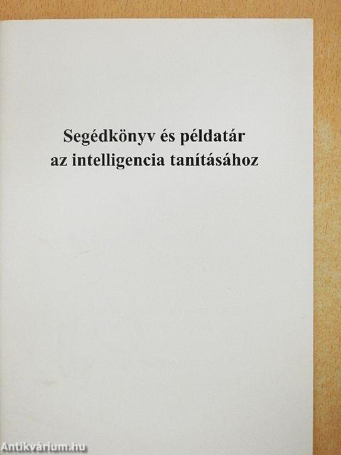 Segédkönyv és példatár az intelligencia tanításához
