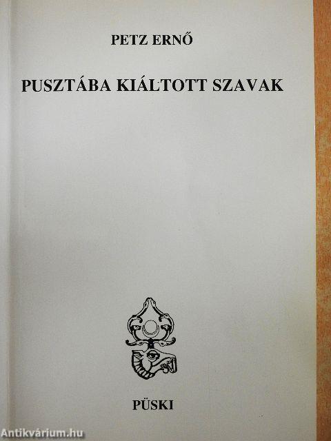 Pusztába kiáltott szavak