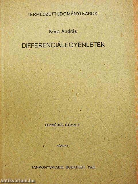 Differenciálegyenletek