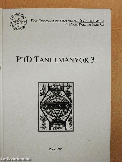 PHD tanulmányok 3.
