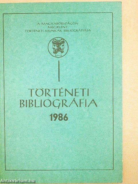 Történeti bibliográfia 1986