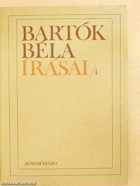 Bartók Béla írásai 1.
