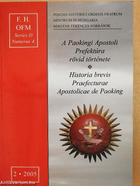 A Paokingi Apostoli Prefektúra rövid története