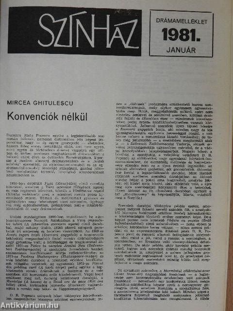 Színház 1981. (nem teljes évfolyam)