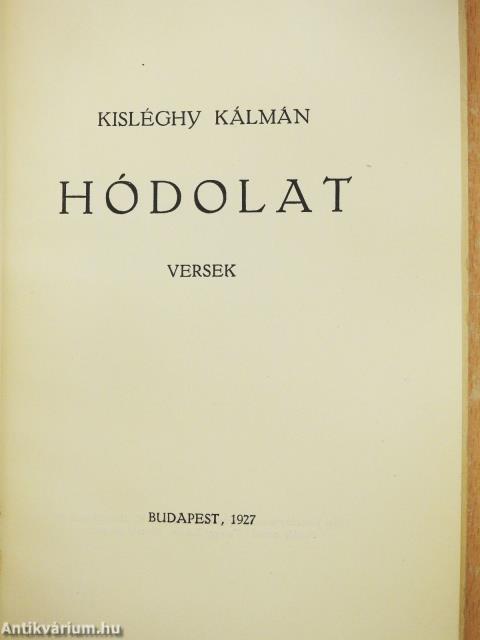 Hódolat (dedikált példány)