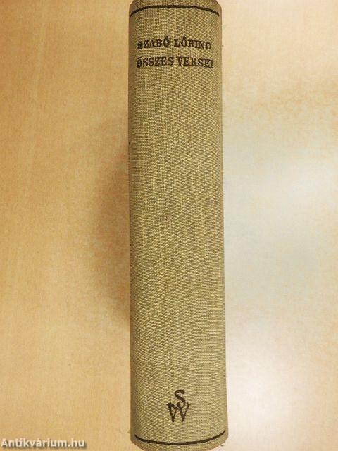 Szabó Lőrinc összes versei