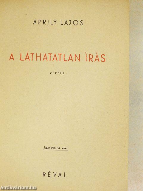A láthatatlan írás