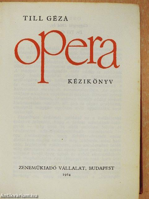 Opera kézikönyv