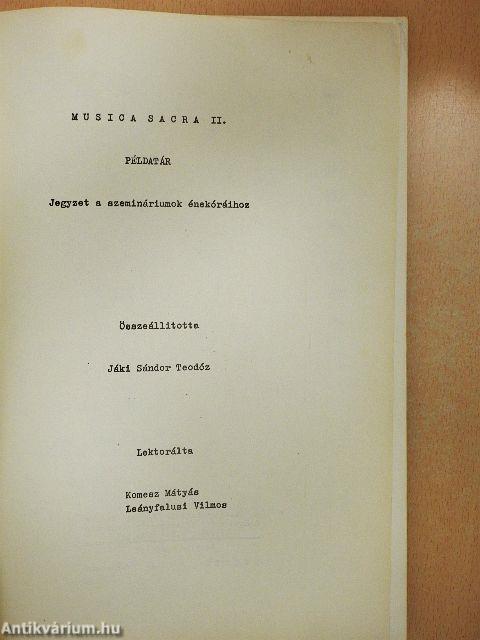 Musica Sacra II.