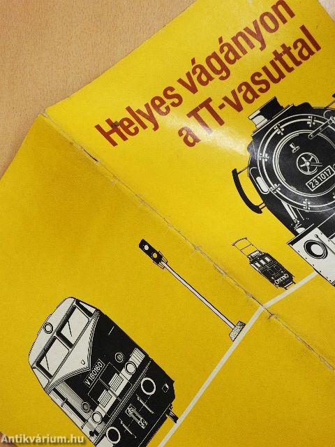 Helyes vágányon a TT-vasuttal