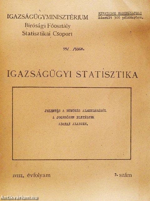 Igazságügyi statisztika 1968/55
