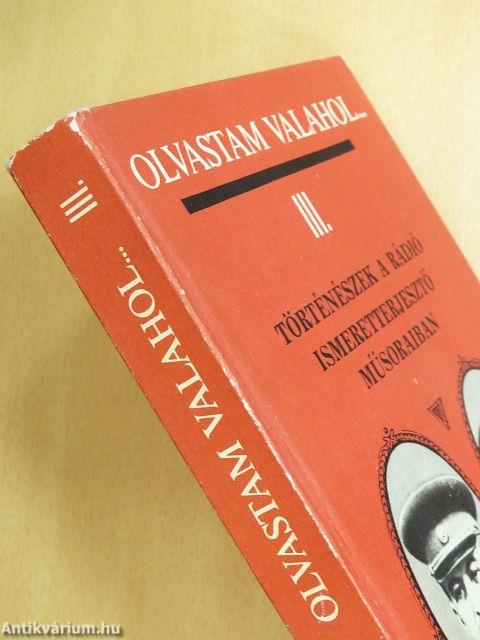 Olvastam valahol... III.