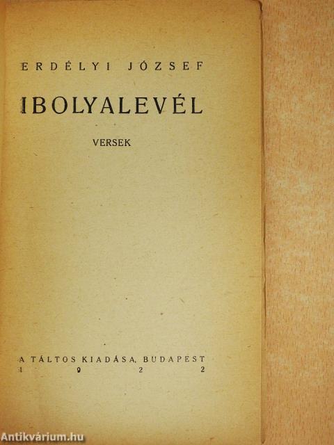 Ibolyalevél (dedikált példány)