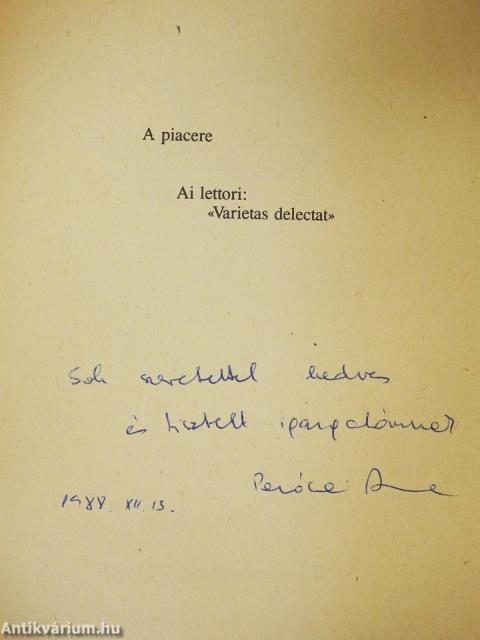 A piacere (dedikált példány)