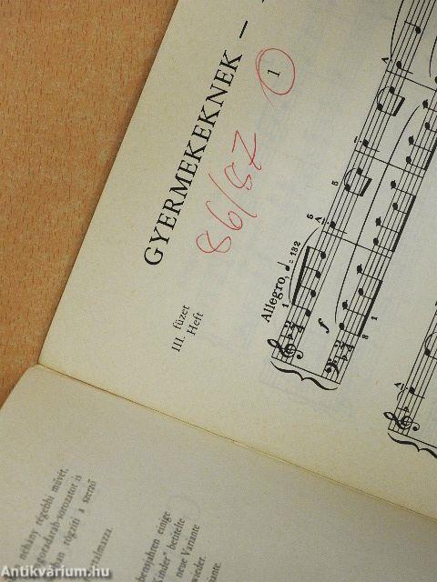 Gyermekeknek zongorára III.
