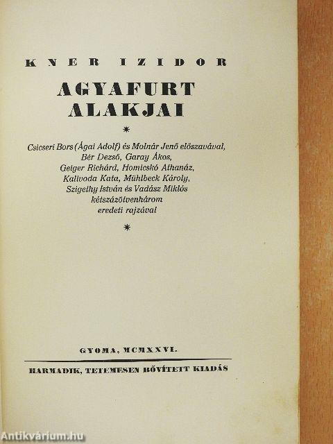 Kner Izidor agyafurt alakjai