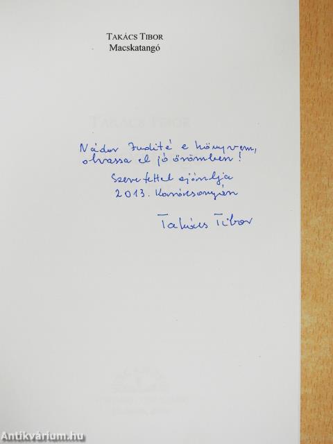 Macskatangó (dedikált példány)