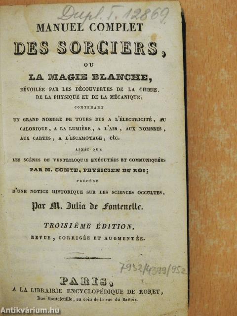 Manuel complet des sorciers