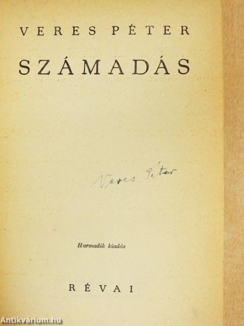 Számadás (aláírt példány)