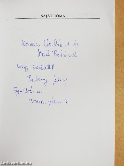 Saját Róma (dedikált példány)