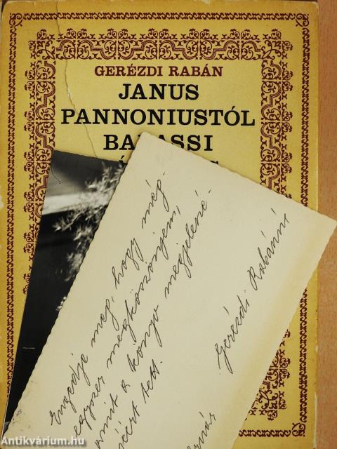 Janus Pannoniustól Balassi Bálintig (dedikált példány)