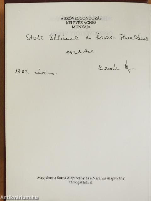 Babits Mihály összegyűjtött versei (dedikált példány)