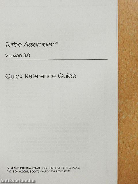 Turbo Assembler - Version 3.0