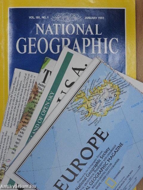 National Geographic January-December 1992.