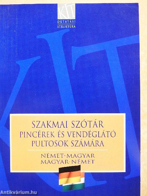 Szakmai szótár pincérek és vendéglátó pultosok számára
