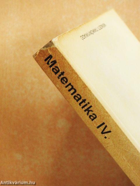 Matematika IV.