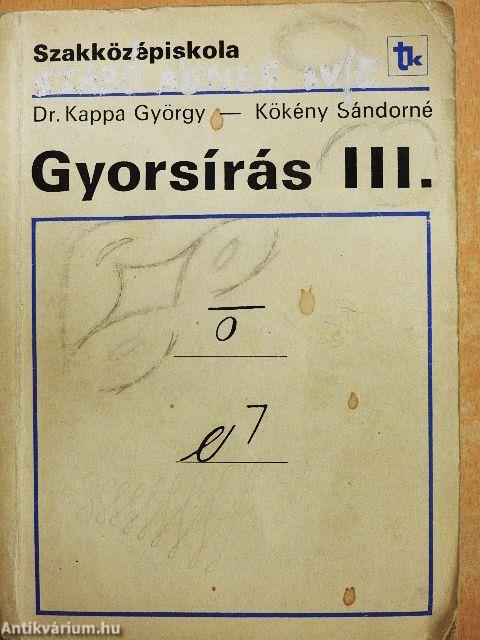 Gyorsírás III.
