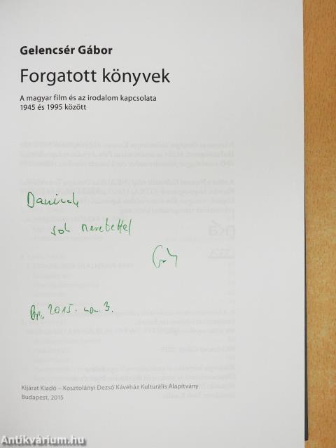Forgatott könyvek (dedikált példány)