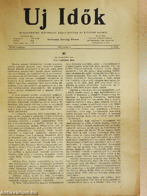 Uj Idők 1941. január-december