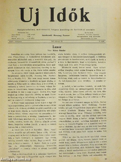 Uj Idők 1938. (nem teljes évfolyam)
