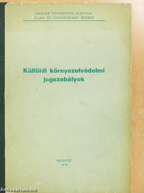 Külföldi környezetvédelmi jogszabályok