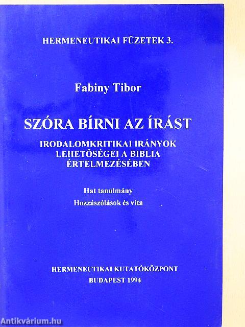 Szóra bírni az írást