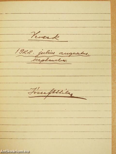 Kiszombori versesfüzet (dedikált példány)